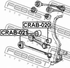 Сайлентблок переднего поперечного рычага Febest CRAB-021