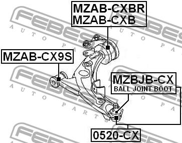 Купить Febest MZAB-CX9S по низкой цене в Украине!