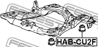 Сайлентблок балки Febest HAB-CU2F
