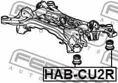 Сайлентблок балки Febest HAB-CU2R