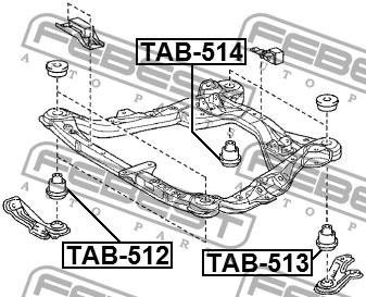 Сайлентблок Febest TAB-512