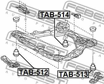 Сайлентблок Febest TAB-513