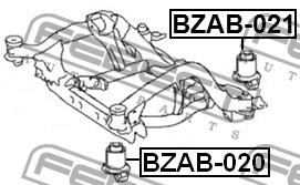 Сайлентблок підрамника переднього Febest BZAB-020