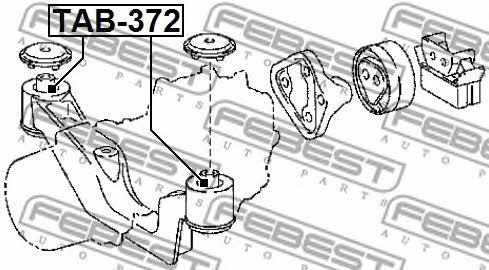 Сайлентблок дифференциала Febest TAB-372