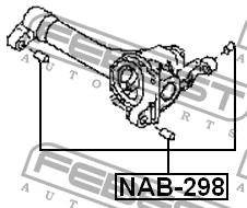 Сайлентблок редуктора переднего моста Febest NAB-298