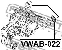Сайлентблок диференціала Febest VWAB-022