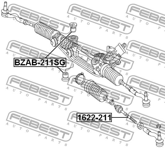 Сайлентблок рулевой рейки Febest BZAB-211SG