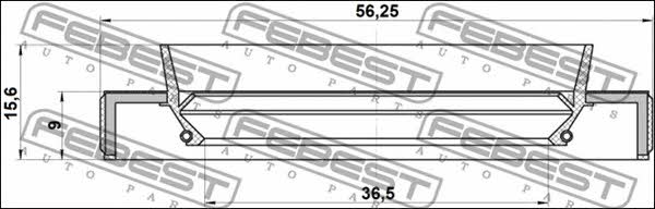 Сальник полуоси Febest 95HBY-38560916L