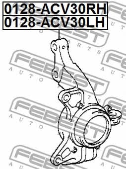 Кулак поворотный правый Febest 0128-ACV30FRH