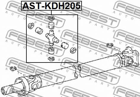 Крестовина вала карданного Febest AST-KDH205