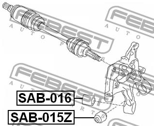 Сайлентблок задней цапфы Febest SAB-015Z