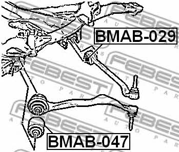 Сайлентблок переднего нижнего рычага Febest BMAB-047