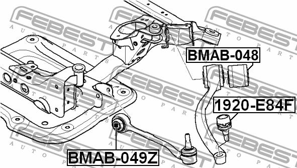 Сайлентблок переднего нижнего рычага Febest BMAB-048
