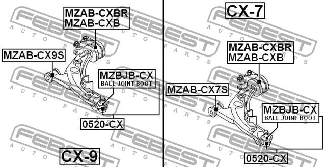 Купить Febest 0520CX – отличная цена на EXIST.UA!