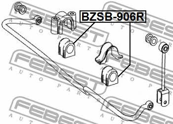 Втулка стабилизатора заднего Febest BZSB-906R