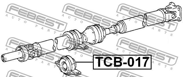 Подшипник подвесной вала карданного Febest TCB-017