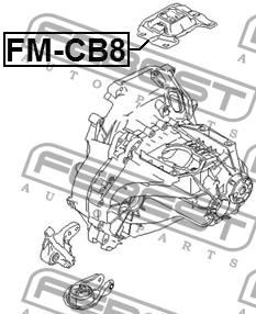 Подушка двигателя левая Febest FM-CB8