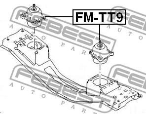 Подушка коробки передач левая, правая Febest FM-TT9