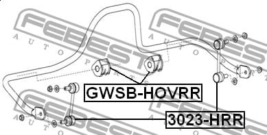 Втулка стабілізатора заднього Febest GWSB-HOVRR