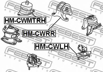 Подушка двигуна права Febest HM-CWMTRH