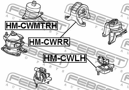 Подушка двигуна права Febest HM-CWMTRH