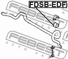 Втулка стабілізатора переднього Febest FDSB-EDF