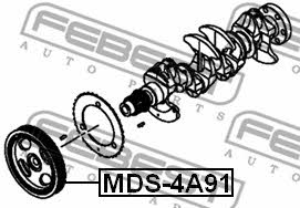 Шкив коленчатого вала Febest MDS-4A91