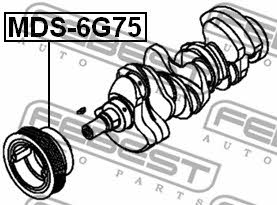 Шків колінчатого валу Febest MDS-6G75