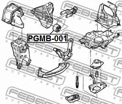 Подушка двигуна задня права Febest PGMB-001