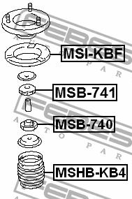 Тарілка пружини підвіски передня Febest MSI-KBF