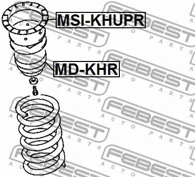 Тарілка пружини підвіски задня Febest MSI-KHUPR