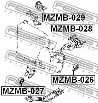 Подушка двигуна Febest MZMB-029