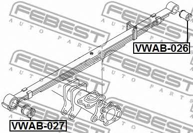 Сайлентблок рессоры Febest VWAB-026