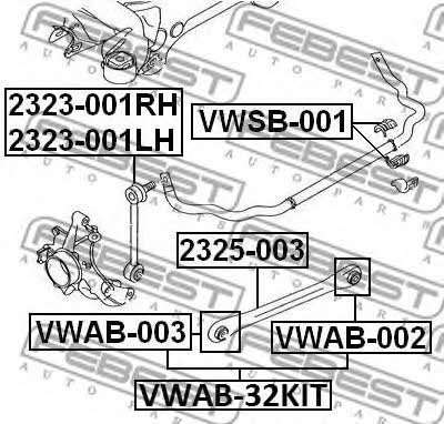 Купить Febest VWAB32KIT – отличная цена на EXIST.UA!