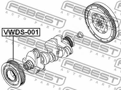 Шкив коленчатого вала Febest VWDS-001