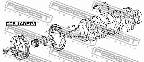 Шкив коленчатого вала Febest TDS-1ADFTV