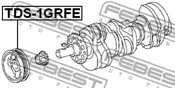 Шків колінчатого валу Febest TDS-1GRFE