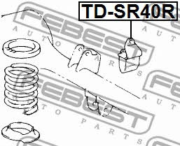 Отбойник амортизатора заднего Febest TD-SR40R