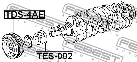 Шестерня вала коленчатого Febest TES-002