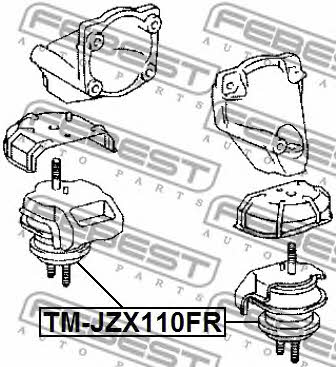 Подушка двигуна передня Febest TM-JZX110FR