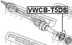 Подшипник вала приводного Febest VWCB-T5DS