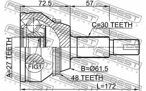 Купить Febest 0110GSL20A48 – отличная цена на EXIST.UA!