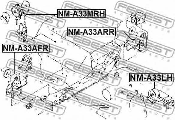 Подушка двигуна задня Febest NM-A33ARR