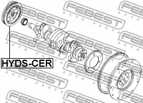 Шків колінчатого валу Febest HYDS-CER