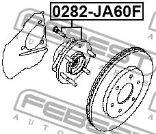 Маточина колеса з підшипником передня Febest 0282-JA60F