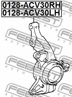 Кулак поворотный левый Febest 0128-ACV30FLH