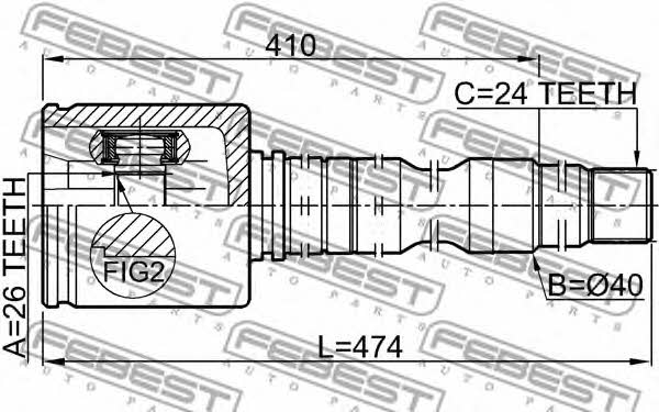 Купити Febest 0111ACV40RH – суперціна на EXIST.UA!