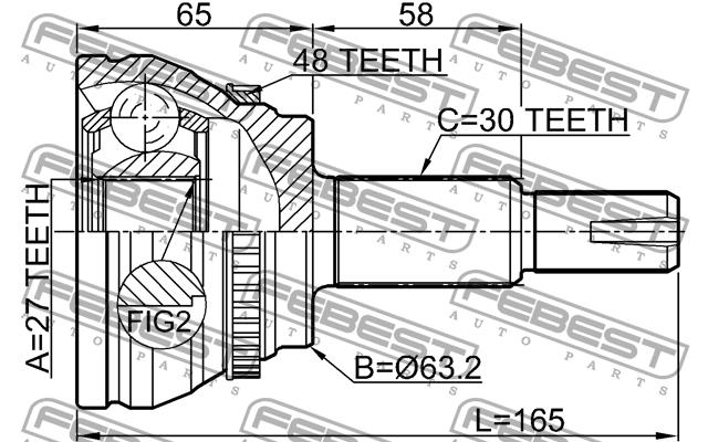 Купити Febest 0110CLR30A48 – суперціна на EXIST.UA!