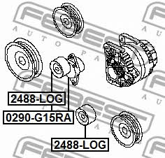 Натяжитель ремня генератора Febest 0290-G15RA