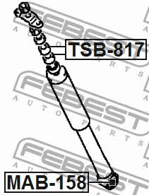 Сайлентблок заднего амортизатора Febest MAB-158